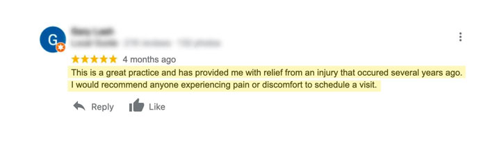 Chiropractic Plymouth Meeting PA Patient Testimonial